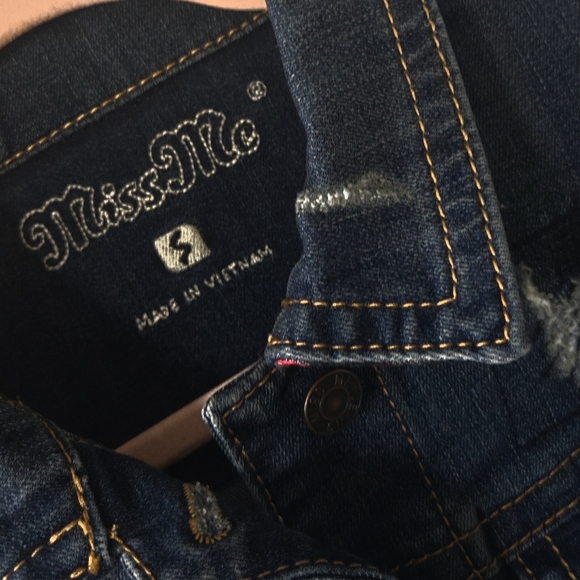 MISS ME Western Cowgirl Christmas Plaid Flannel Trucker Jean Jacket Small - Picture 8 of 11